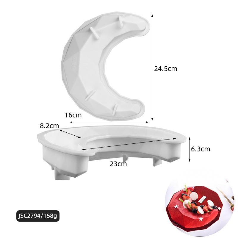 Heart Bow Moon Cloud Mousse Cake Mold Cherry Silicone Molds For Baking Pudding Dessert Chocolate Fruit Cake Decorating Tools