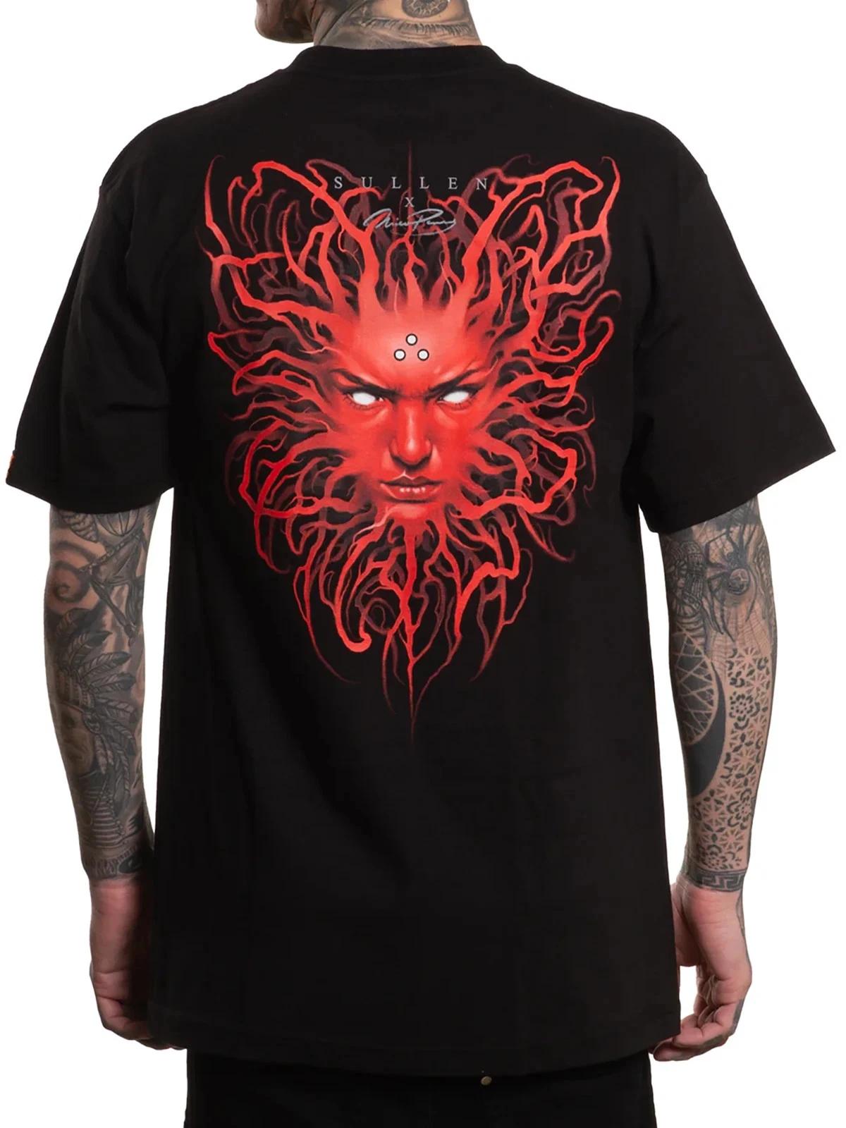 Sullen Men s Nico Perez Short Sleeve Standard Tshirt Tattoo Style Apparition Tee S