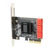 Expansion Card Computer Accessory PCI E To 6 Port SATA 3.0 6G for NAS   LINUX   WIN XP