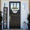 Welcome Sign for Front Door Wreath Decorations Bows Front Door Porch Hangings Decors for Farmhuose Home Outdoor Indoor top sale