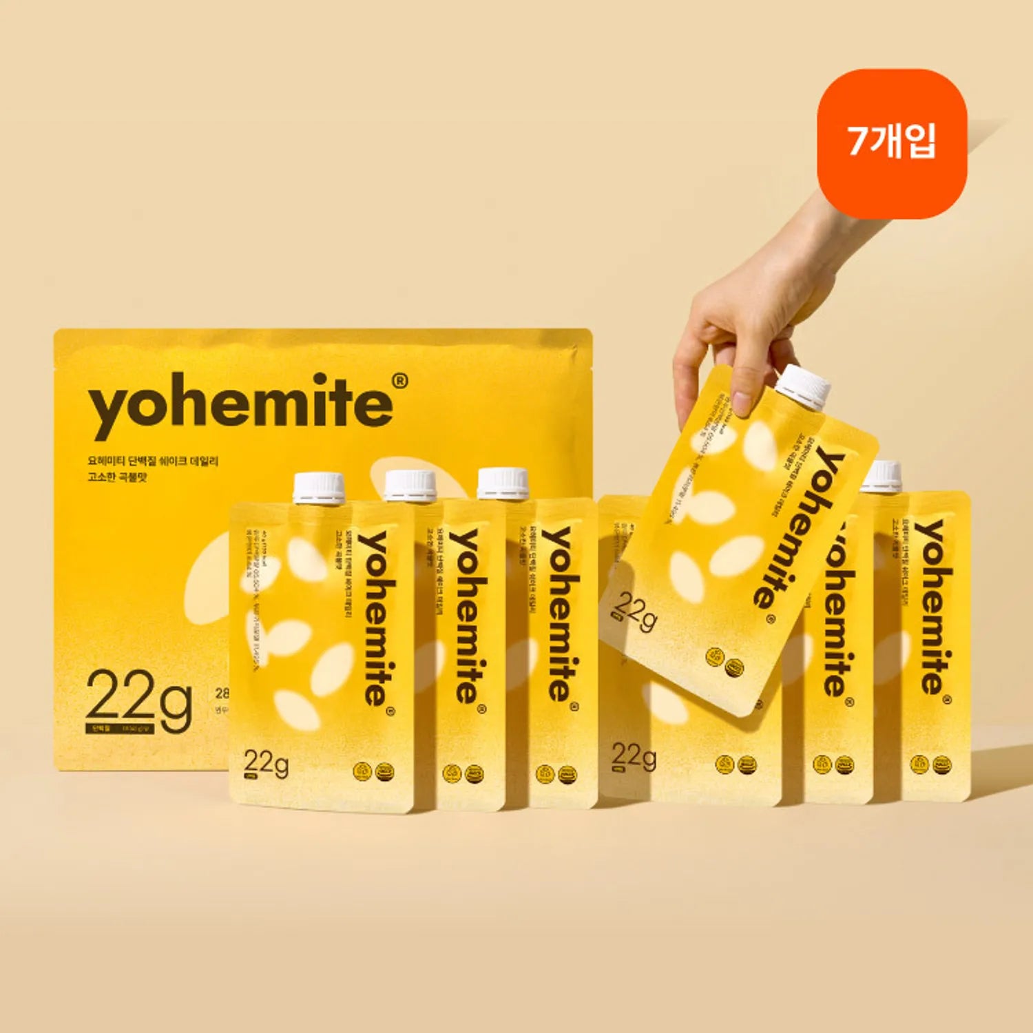 yohemite Протеиновый коктейль Ежедневный #Злаки 40г*7 Пакетов #Grain 40g*7 Pouches