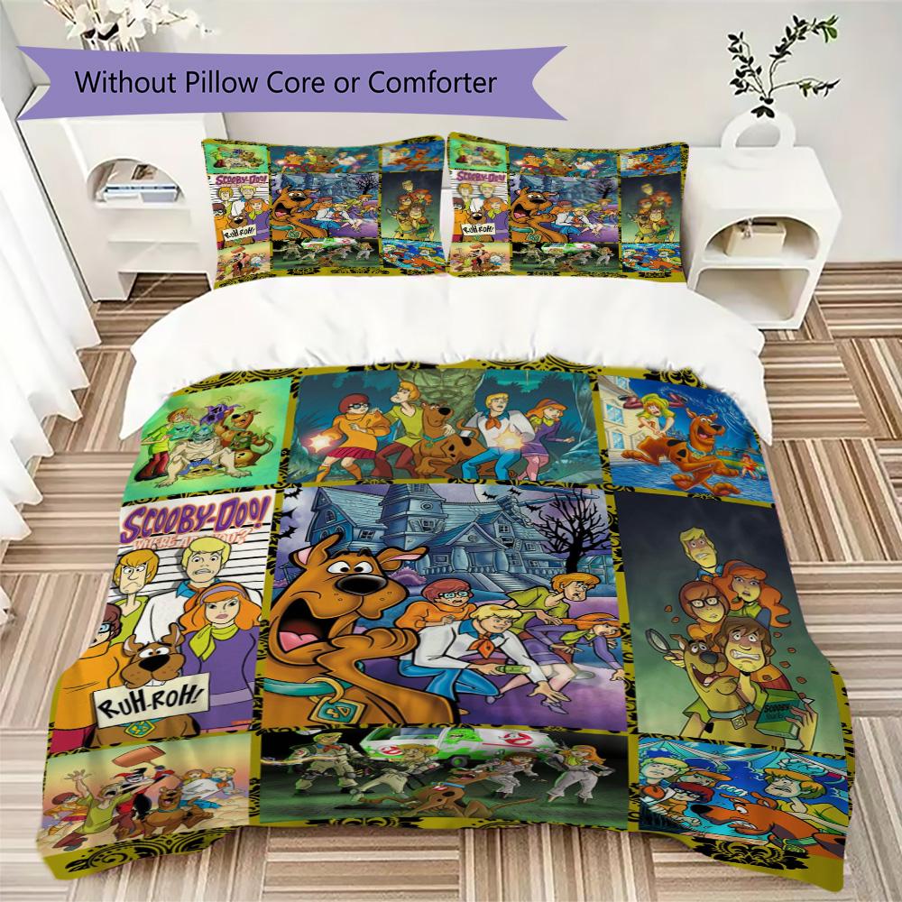 Halloween fantasy comedy adventure cartoon movie Scooby-Doo provides comfortable bedding covers and pillowcases for home use (without core) K12