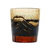 Incisione a Mano Giappone Monte Fuji Edo Kiriko Bicchiere da Whisky Cristallo Ambra Calici da Vino Tumbler da Whisky Bicchiere per Distillati Sake Tazza da Acqua