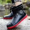Fashion Rain Boots Men Casual Waterproof Shoes 2025 New Anti-slip Men Working Boots Wear-resistant Rubber Shoes for Men Outdoor