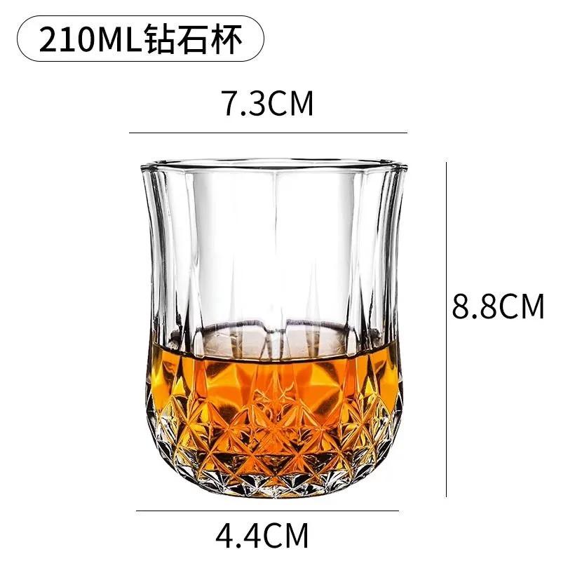 Křišťálová sklenice na whisky – Vintage tumbler na Scotch, Bourbon, Koňak, Vodku, Gin, pro domácí bar