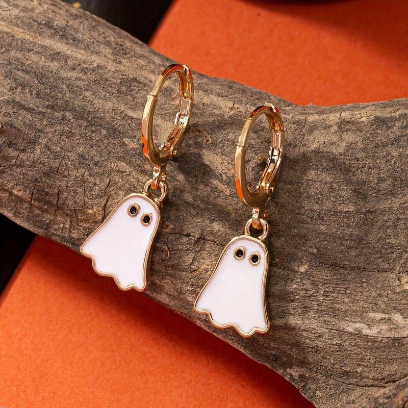 Women'S Halloween Fashion A Variety Of Minimalist Niche Designs Ghost Earrings Party Party