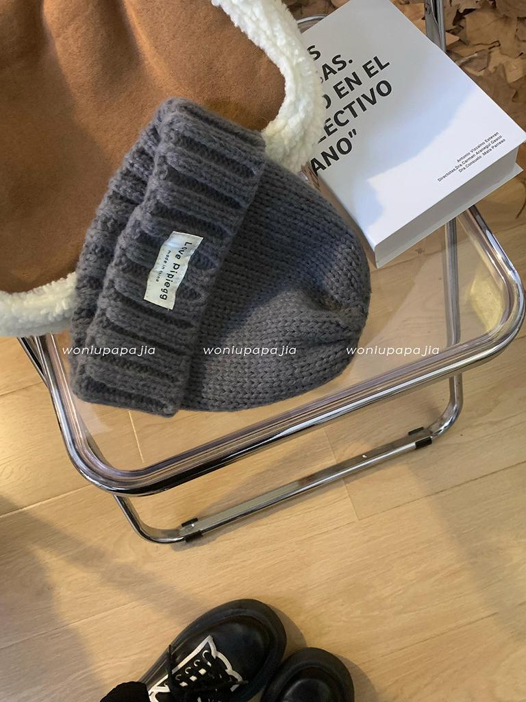 Fit Loose Stylish Winter Beanie Soft Cotton Yarn For Large Heads Warm And Cozy