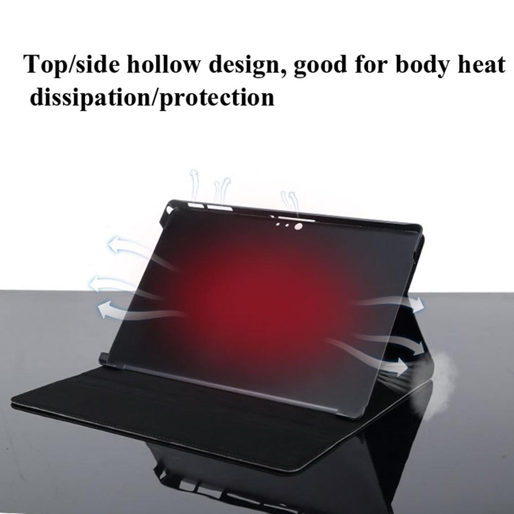 Tablet Case For Microsoft Surface Pro 7/6/5/4 Magnetic Clasp Folding Stand PU Leather Cover