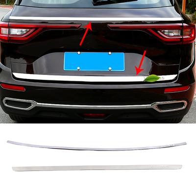 Para Renault Koleos 2017-2020 Guarnição da porta traseira do porta-malas Molduras externas Proteção da porta traseira de aço inoxidável para Samsung QM6