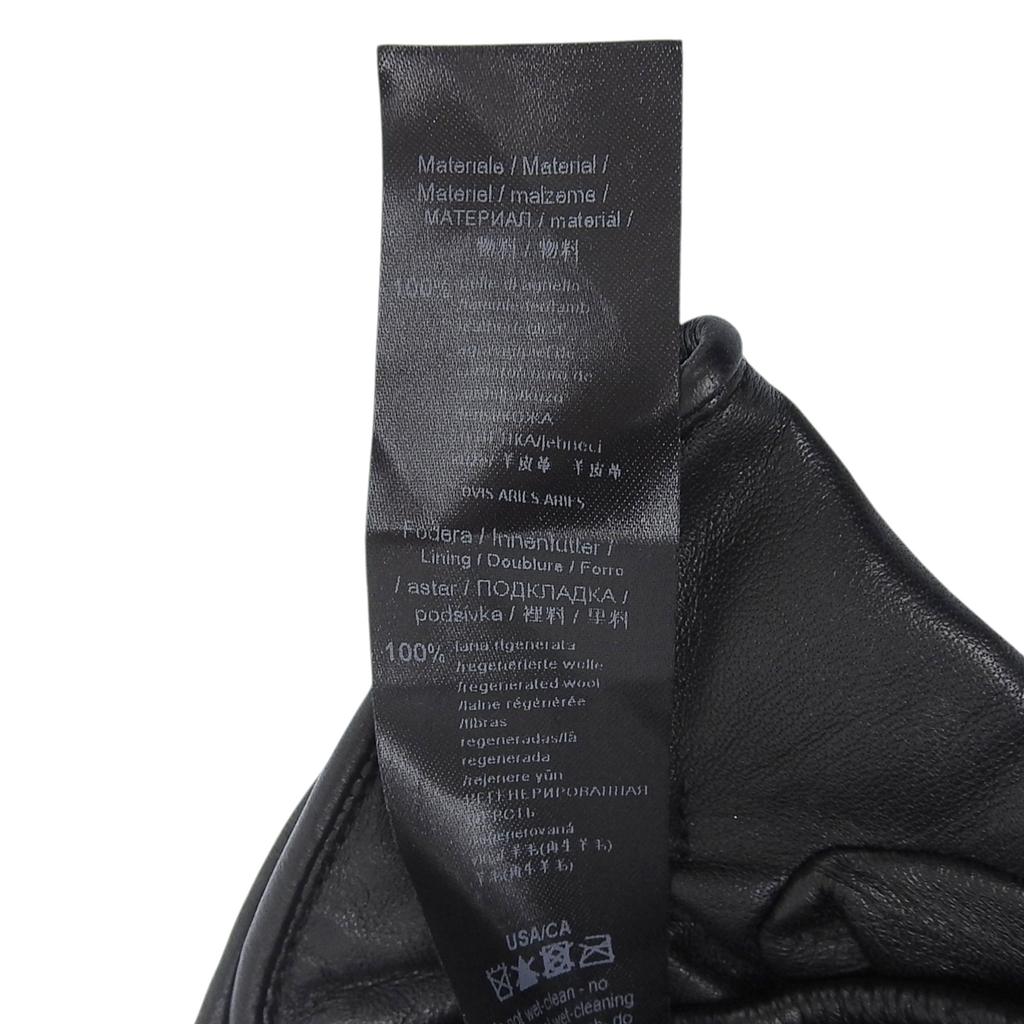 Pristine EMPORIO ARMANI gloves 624136 leather gloves black Lamb leather mens S Used