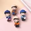 4 PCS Cartoon Shoulder Bag Couple Doll Creative Bedroom Desktop DIY Ornament Boy Girl Doll Miniature Doll Valentine's Day Gift