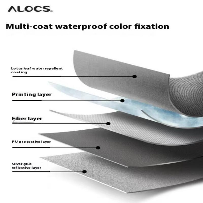 Alocs camping canopy waterproof, portable, sun-proof, 210T polyester, for hiking, family camping, beach travel, outdoor adventures