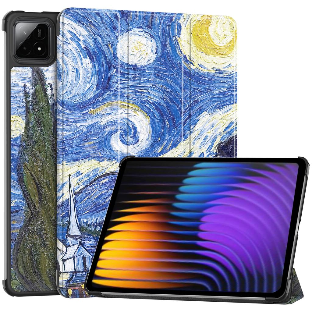Etui na Xiaomi Pad 7 Pro/Pad 7 Wzór Drukowany Skórzany Stojak Pokrowiec na Tablet