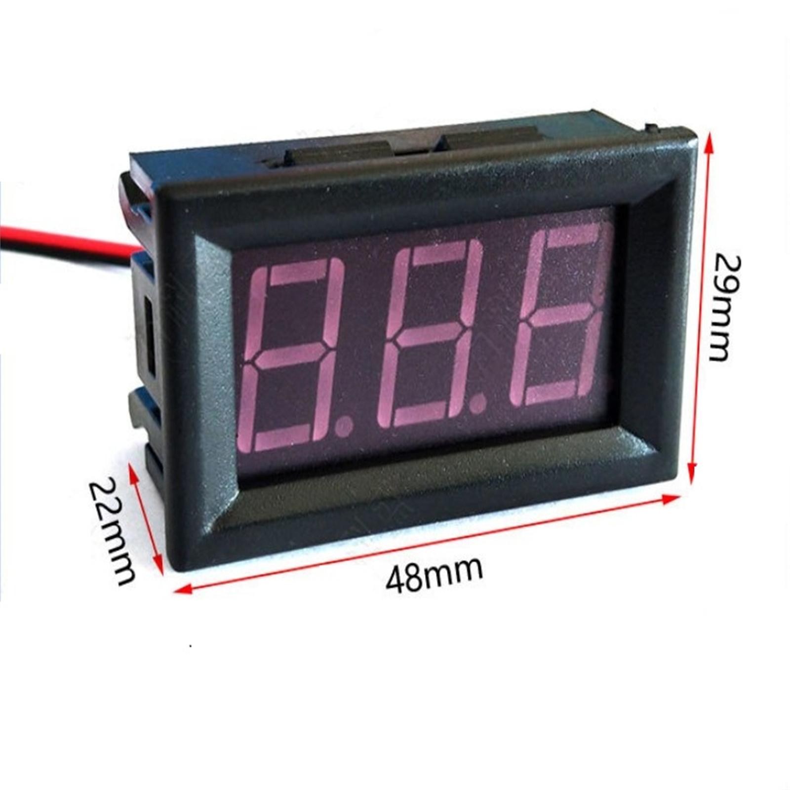 

DC 5В-120В Автомобільний Цифровий Вольтметр Датчик Вимірювач Напруги Світлодідна Панель Дисплея Для Мотоцикла Електро Мобільний Монітор Батареї червоний