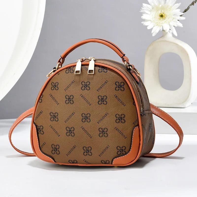 Vintage New Women's Small Round Bag Women's Handbag Designer High Quality Leather Women Shoulder Bag Ladies New Crossbody Bags