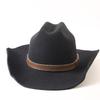 Popular European and American Classic Imitation Cashmere Felt Hat, Men's and Women's Fashion Seamless Edge Western Cowboy Hat