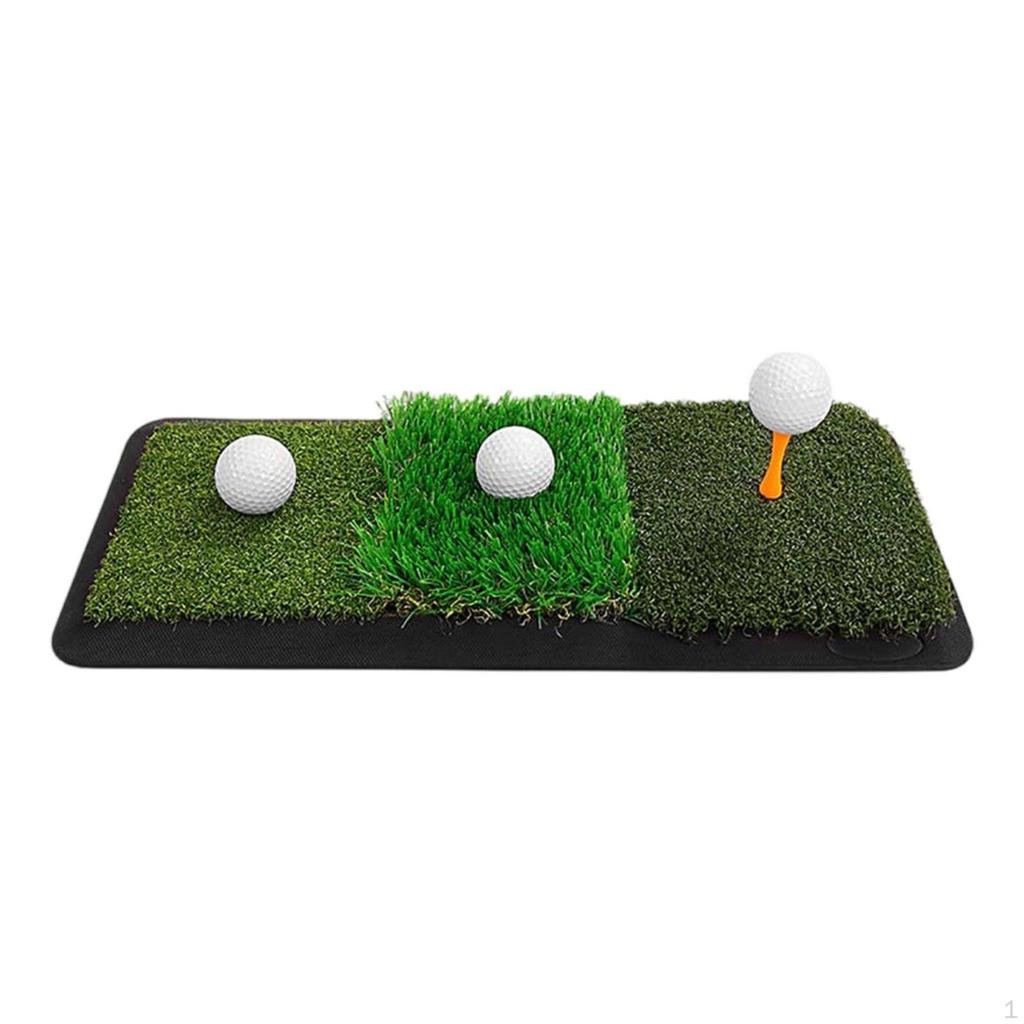 Golf Practice Mat with Rubber Base Compact NonSlip for Golfers, Beginners, Home,