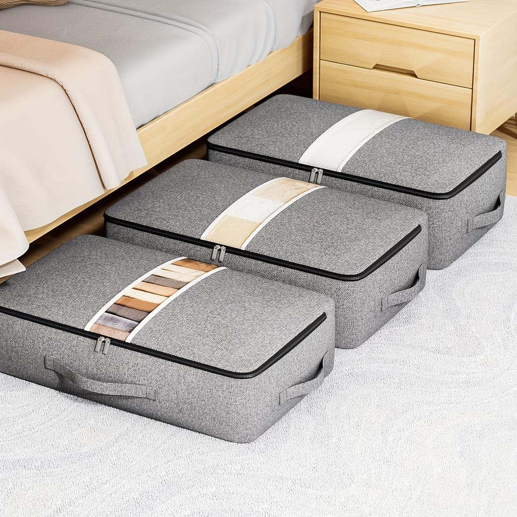 1 pz Borsa portaoggetti sotto il letto con finestra trasparente, con manico, grande capacità, per riporre vestiti, piumoni, coperte