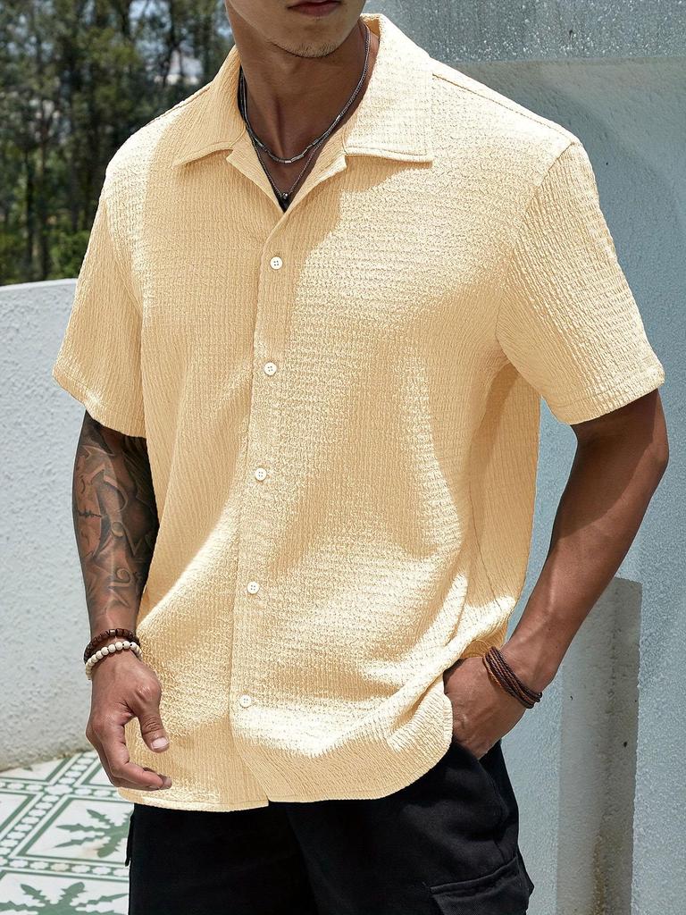 Men's Summer Solid Color Short Sleeve Shirt