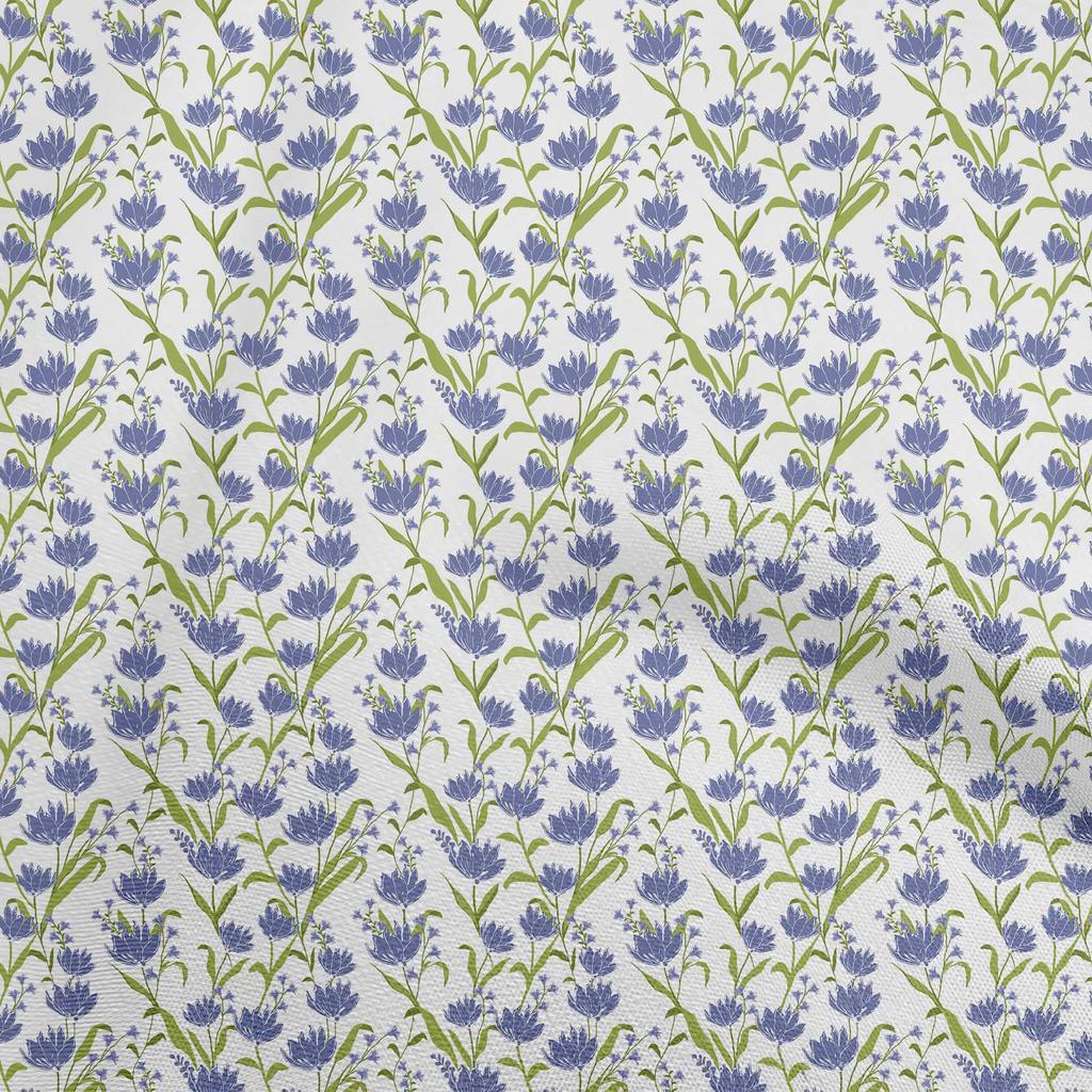 oneOone Georgette Viscose Medium Blue Fabric Floral Quilting Supplies Print Sewing Fabric By The Yard 42 Inch