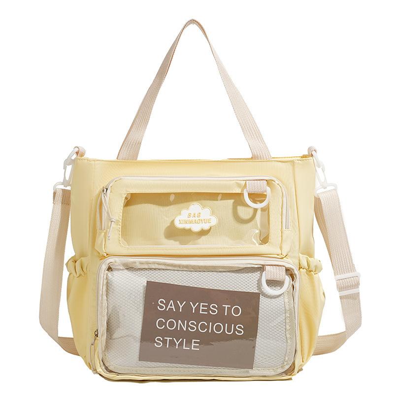 Two-dimensional Large-capacity Messenger Bag, Japanese Ins Comic-Con Girl, Shoulder Treasure, Transparent Bar, Pain Bag, Baby Bag.