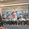VIKAMA Christmas Winter Holiday Santa Claus Banner Christmas Banner Illustrated Design Festive Decor For Family Holiday Party