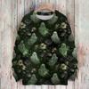 Women's Casual Long Sleeve Halloween Print Round Neck Knit Sweater Top