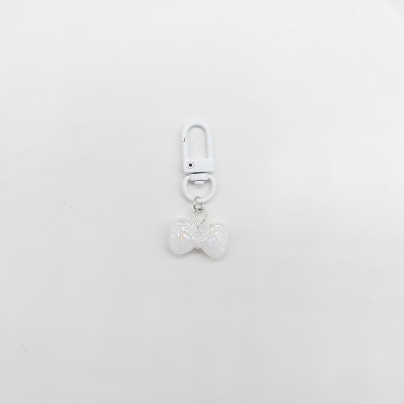 Colorful Resin Bow Pendant Keychain - Cute Girl's Handbag Charm