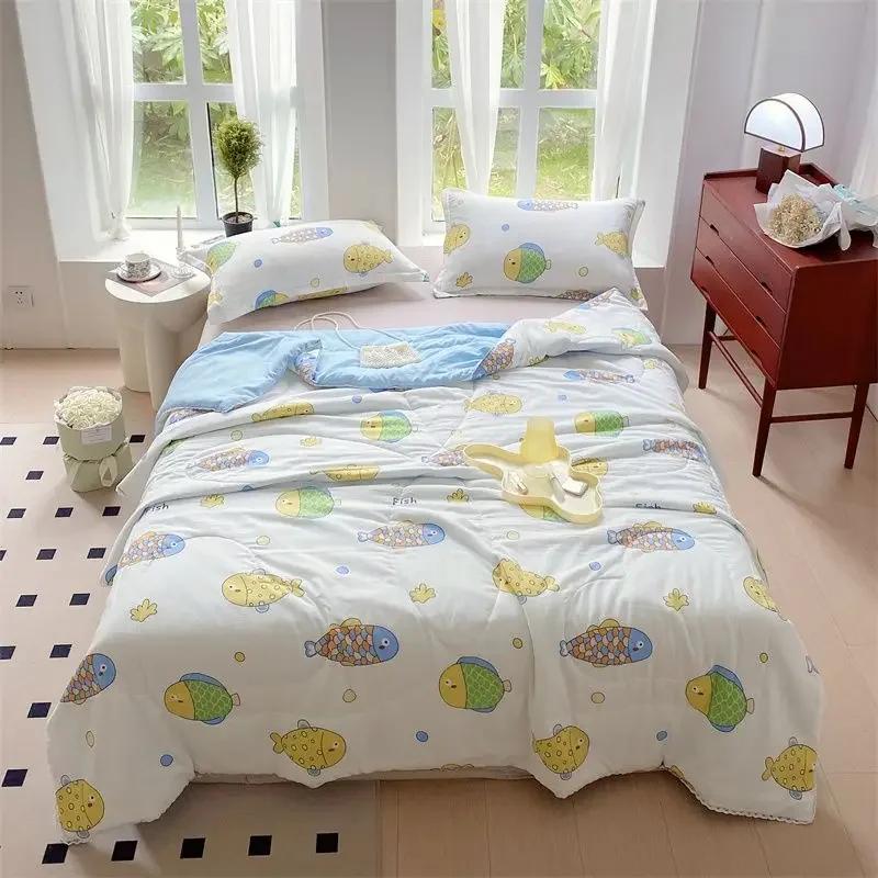 Smooth Air Conditioning Comfortable And Lightweight Summer Quilt Cover Set Soft Brushed Microfiber Duvet Cover Bedding Set