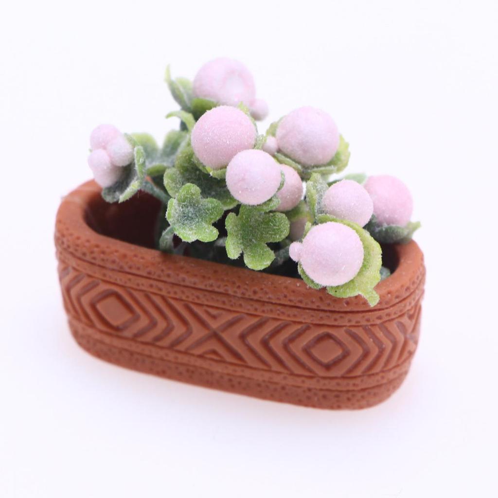 Miniature Green Plant Potted Decoration for Dollhouse Courtyard Micro Landscape BJD Accessories