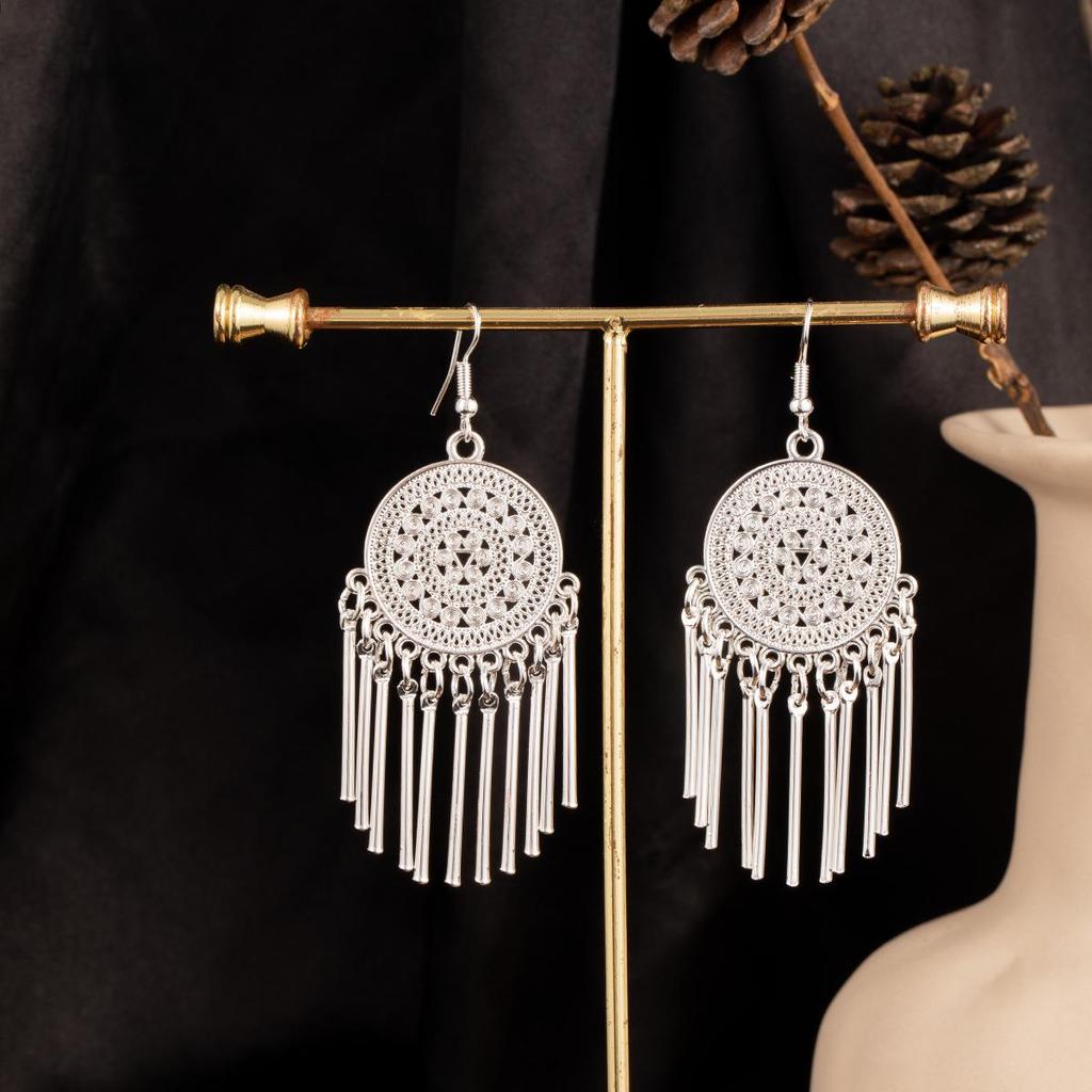 Miao Long Silber Quastenohrringe: Ethnischer Stil, Leichter Luxus, Übertriebenes Design für Frauen