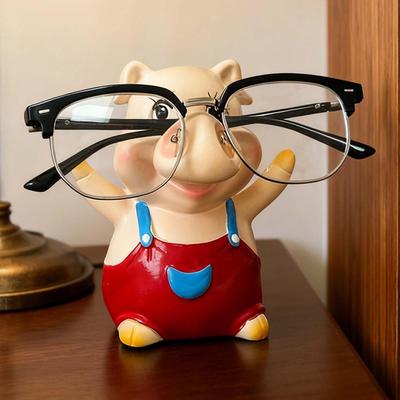 Prasátko Figurka Stolní Ornament Vtipný Držák na Brýle Dekorativní Držák na Brýle do Vstupní Chodby