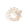 Korean Pearl Butterfly Brooch: Exquisite Pin for Women's High-End Silk Scarves