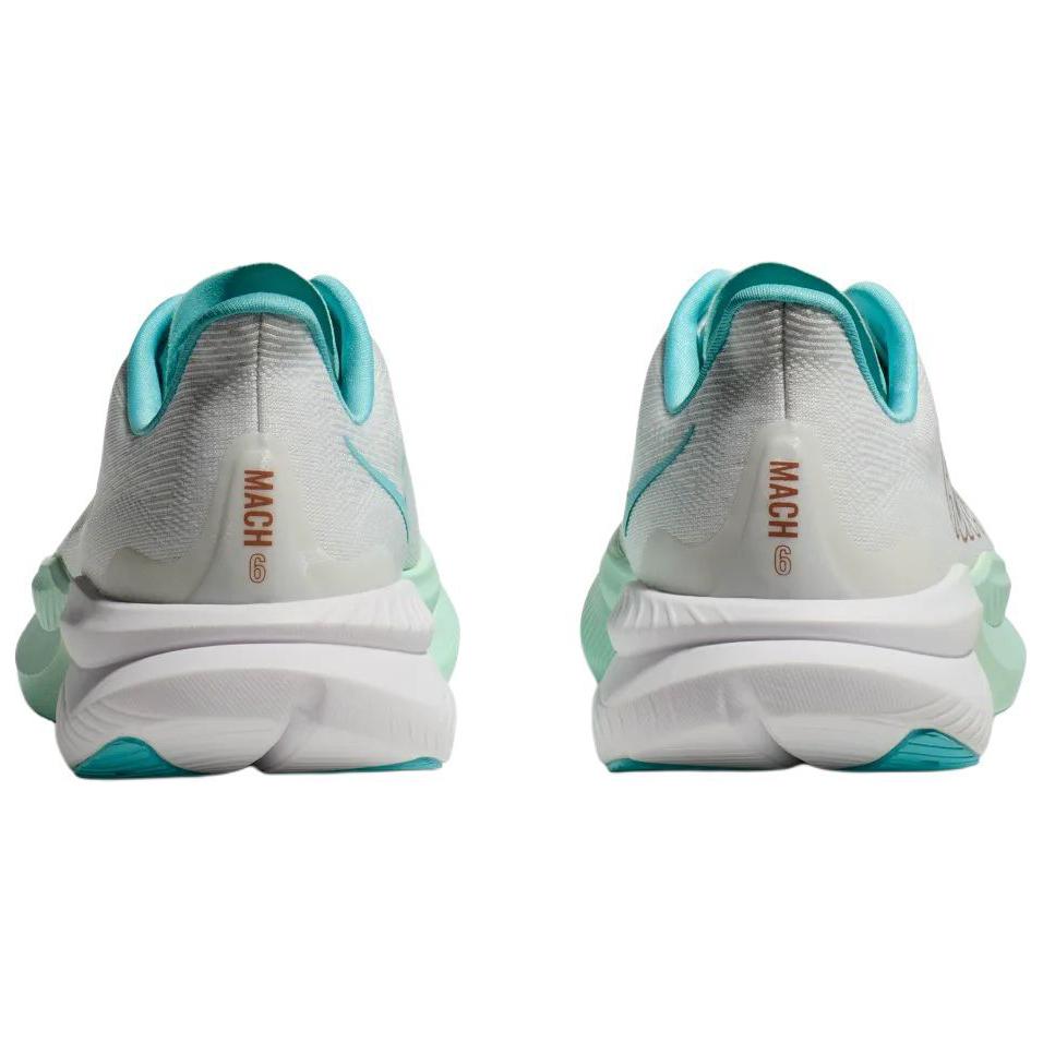 HOKA  Mach 6 Frost Aqua Women Sneakers White Rose-Gold 1147810-FTRS