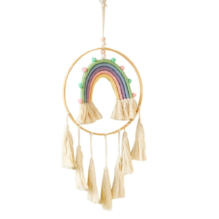 Wall Decoration Gift Handwoven Tassels Rainbow Hanging Hangable Crafts 1