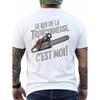 Men'S Funny French Chainsaw Lumberjack T-Shirt | Black Crew Neck Short Sleeve Tee With Back Print & Slogan - Ideal For Woodcutters, Loggers,