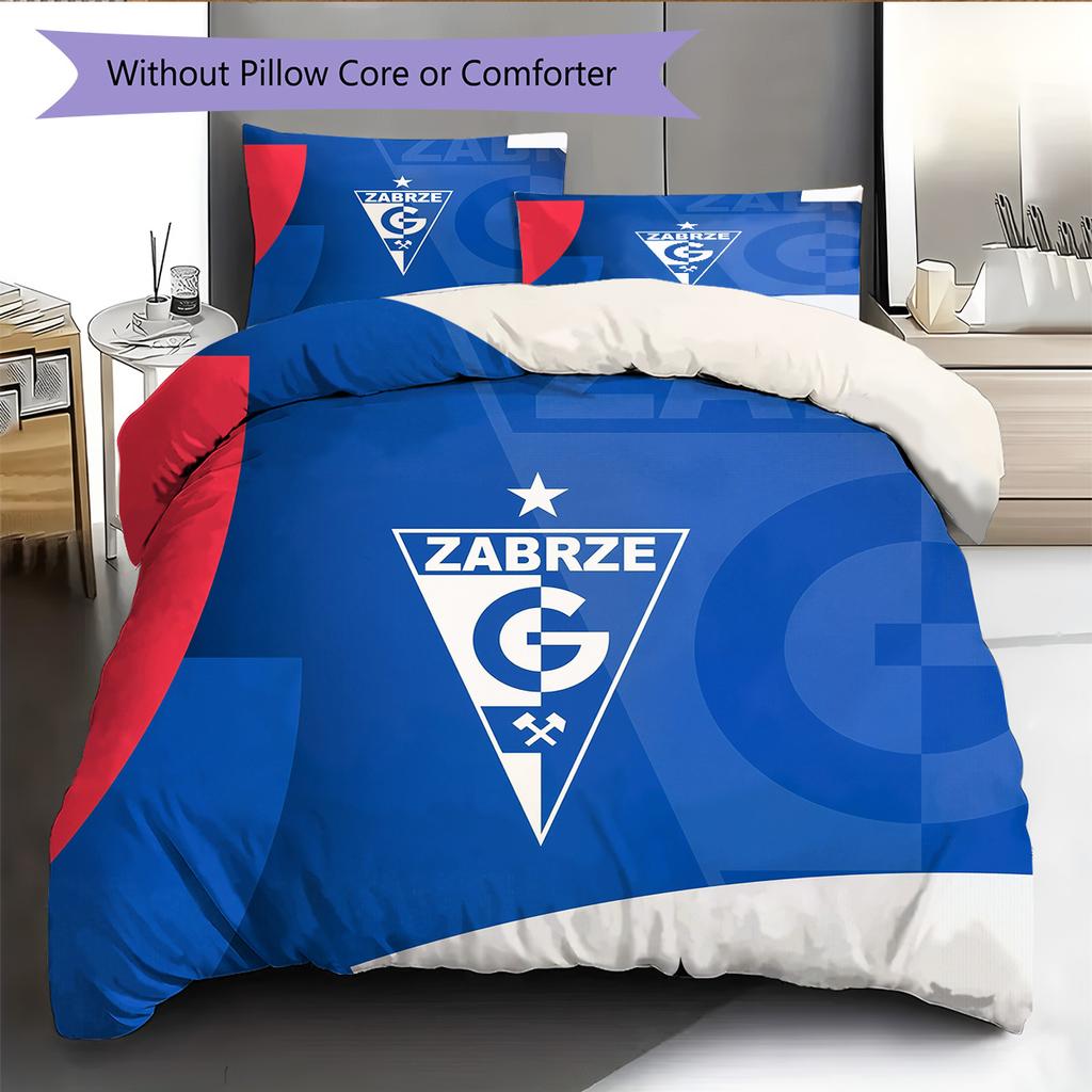 Górnik Zabrze Set Copripiumino con Fantasia Decorazione per la Casa Regalo (1 * copripiumino + 2 * federe senza imbottitura)