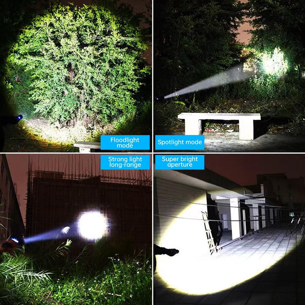 High Power LED Flashlight Super Bright Lantern Zoom Tactical Torch USB Rechargeable Powerful Hand Lamp Camping Outdoor Fishing