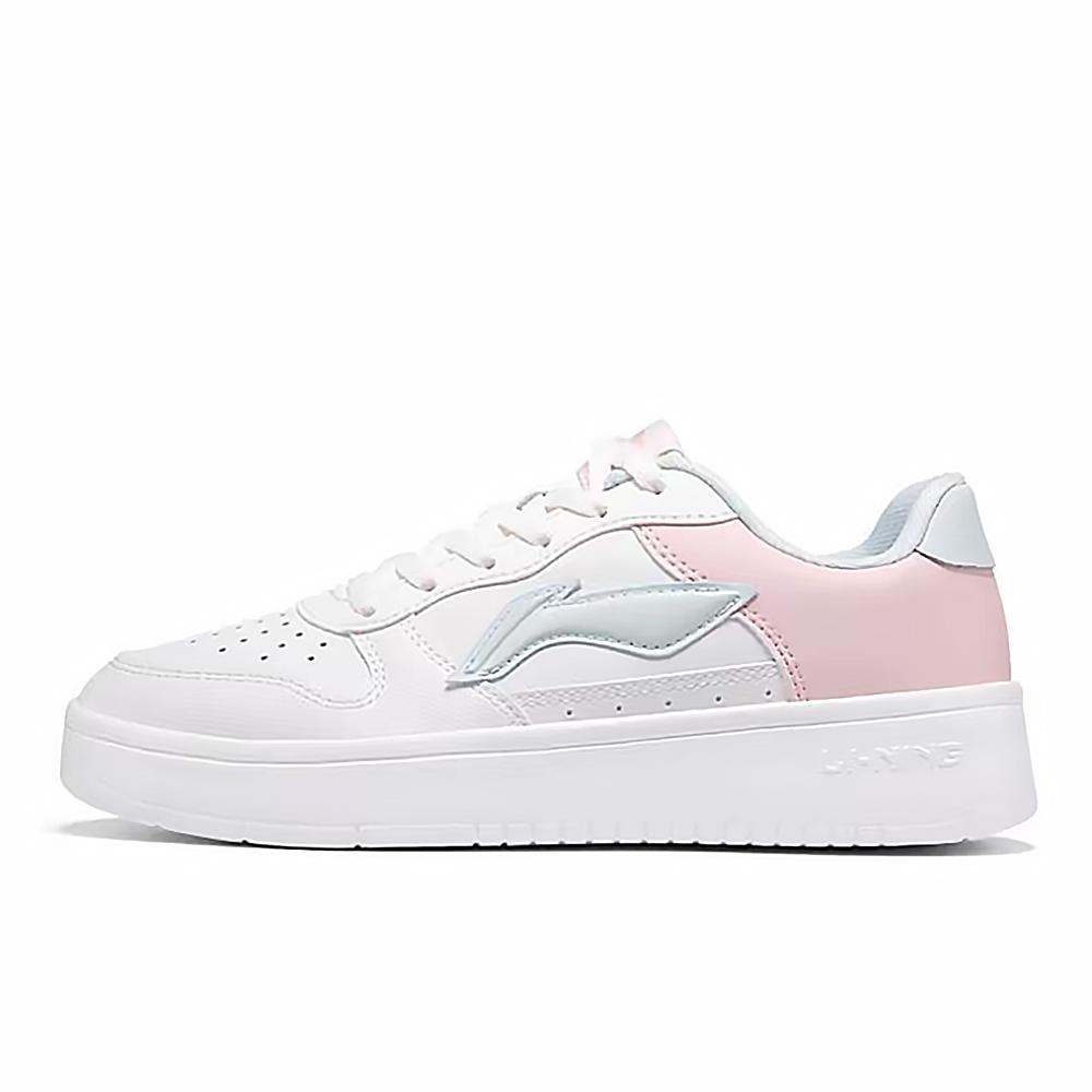 Li Ning Floating Boat Slip Resistant Cushioning Abrasion Resistant Low top Skateboard Shoes Women's Pink AGCS420-4(Team499-)