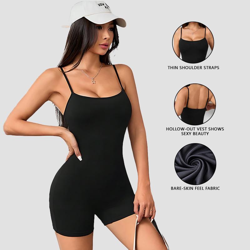 Plus Size Body Sculpting Camisole Jumpsuit for Yoga and Sports