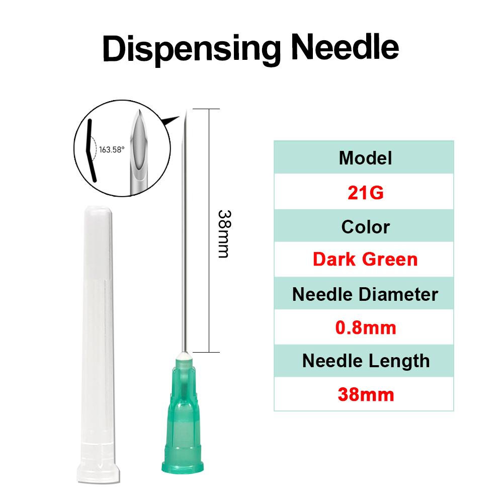 100pcs/Box Sterile Pointed Syringe Needles 1inch 1.5inch 18G-27G Stainless Steel for Liquid Dispensing Lab Vet Pet Injection