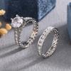 925 Silver Plated High Quality Cubic Zirconia Wedding Ring Fashion Jewelry Engagement Finger Ring For Women Gift