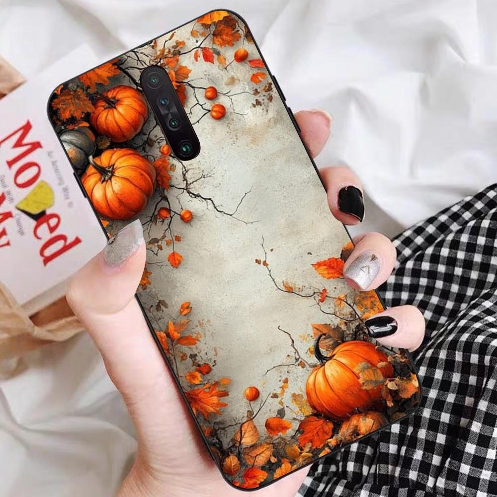 Pumpkin Happy Fall Autumn Phone Case For Redmi 5 6 7 8 9 10 Plus Pro 6 7 8 9 A GO K20 K30 K40 Pro Plus F3 Fundas