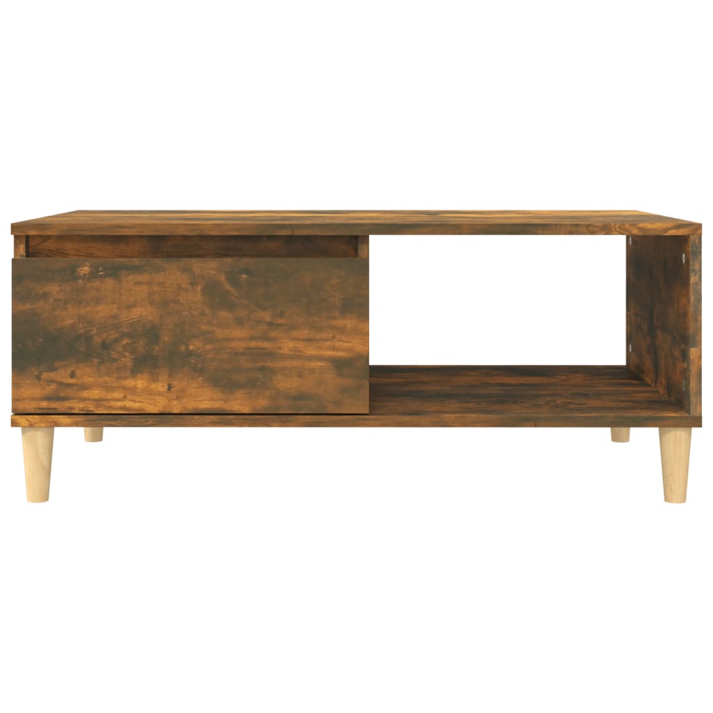 Vidaxl Coffee Table, Smoked Oak, 90X50X36.5 Cm