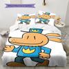 Dog Man Bedding Quilt Set Quilt Cover Pillowcase Home Decoration Birthday Gift (1 * Duvet Cover + 2 * Pillowcase, Without Core)