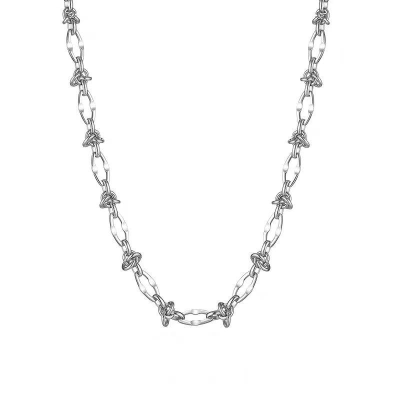

Non-fading titanium steel necklace boys trendy brand basic street hip-hop niche high-end clavicle chain men s accessories