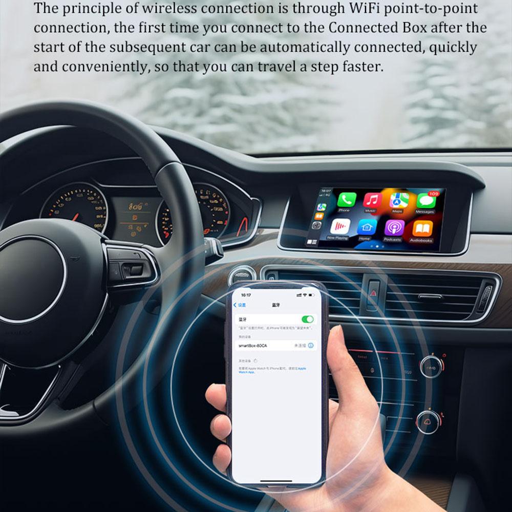 FL3 2 In 1 Wireless CarPlay Adapter Android Auto Converter Plug and Play Wired to Wireless CarPlay Box