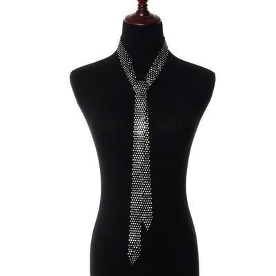 Elegant 1.3M Long Bling Scarf Neckerchief Sparkling Luxury Shiny Rhinestones Tie Choker Necklace Daily/Party/Dance
