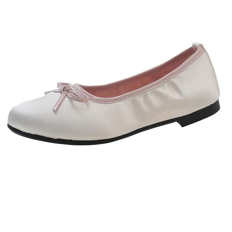 

Round head ballet single shoes women s 2025 spring and autumn new French flat-bottomed blue one-pedal soft-soled Mary Jane shoes 39