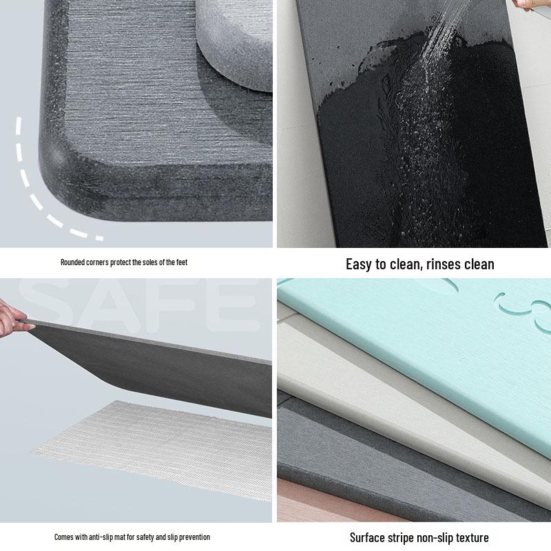 Diatomaceous Earth Quick-Dry Anti-Slip Bathroom Foot Mat